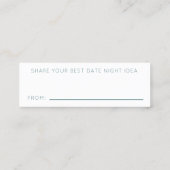 花びらプロセッコブライダルシャワーデイトナイトアイディア スキニー名刺 (裏面)