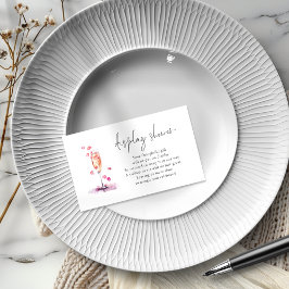 花びらプロセッコブライダルディスプレイシャワー エンクロージャーカード