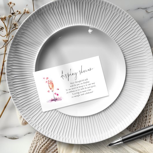 花びらプロセッコブライダルディスプレイシャワー エンクロージャーカード