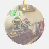 花びらランプ付き居心地の良いパーラー セラミックオーナメント (裏面)