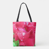 花びら上のドロップレットオールオーバープリントバッグ トートバッグ (裏面)