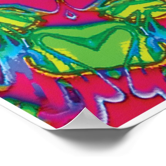 花びら動照合万華鏡のように千変万化するパターンポスター ポスター (角)