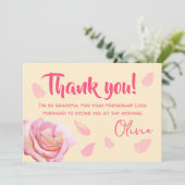 花びら及びプロセ結婚スコブライダルシャワー サンキューカード (スタンド正面)