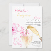 花びら及びプロセ結婚スコブライダルシャワー 招待状 (正面)