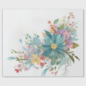 花びら完全性水彩 ラッピングペーパー (フラット)