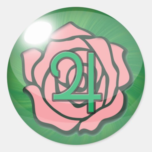 花びら嵐のシール ラウンドシール (正面)