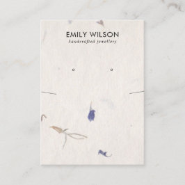 花びら手作り紙ネックレスイヤリングディスプレイ 名刺