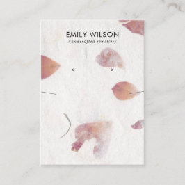 花びら手作り紙ネックレスイヤリングディスプレイ 名刺