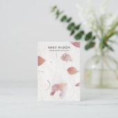 花びら手作り紙ネックレスイヤリングディスプレイ 名刺 (スタンド正面)