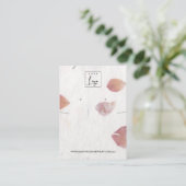 花びら手作り紙ネックレスイヤリングディスプレイ 名刺 (スタンド正面)