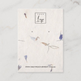 花びら手作り紙ネックレスイヤリングディスプレイ 名刺