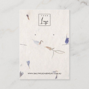 花びら手作り紙ネックレスイヤリングディスプレイ 名刺