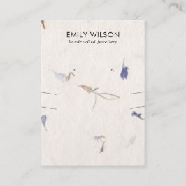 花びら手作り紙ネックレスイヤリングディスプレイ 名刺