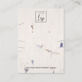 花びら手作り紙ネックレスイヤリングディスプレイ 名刺