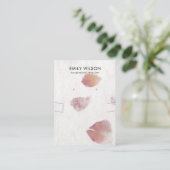 花びら手作り紙ネックレスイヤリングディスプレイ 名刺 (スタンド正面)