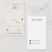 花びら手作り紙ネックレスブレスレットディスプレイ 名刺 (正面/裏面)