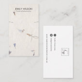 花びら手作り紙ネックレスブレスレットディスプレイ 名刺 (正面/裏面)