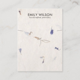 花びら手作り紙ネックレスブレスレットディスプレイ 名刺