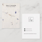 花びら手作り紙ネックレスブレスレットディスプレイ 名刺 (正面/裏面)