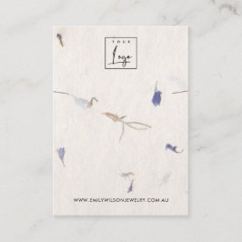 花びら手作り紙ネックレスブレスレットディスプレイ 名刺