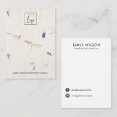 花びら手作り紙ネックレスブレスレットディスプレイ 名刺 (正面/裏面)