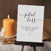 花びら投げ看板テンプレート　ミニマリストの花びら送り 招待状
