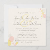 花びら紙吹雪フラワースクエアウェディング招待状 招待状 (裏面)