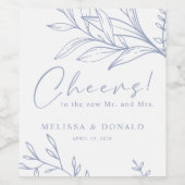 花びら結婚Boho ワインラベル (シングルラベル)