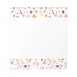 花びら縁メモ帳 – ホワイト開花の輝き ノートパッド