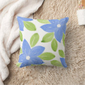 花びら青い水色の花4 クッション (ブランケット)