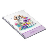 花びら&パピー&ブックスウォーター鮮やかカラースクール ノートブック (右側)