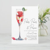 花びら、パール&プロセッコバチェロレッテ 招待状 (スタンド正面)