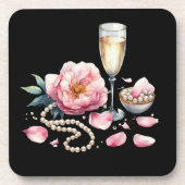 花びら パール プロセッコ 装飾 テーブルウェア コースター (正面)