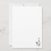 花びら&プロセコお洒落フローラブライダルシャワー 招待状 (裏面)