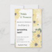 花びら&プロセッコサマーサンフラワーズブライダルシャワー 招待状 (正面)