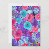 花びら&プロセッコサマーフローラブライダルシャワー 招待状 (裏面)