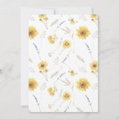 花びら&プロセッコサンフラワーラベンダーブライダルシャワー 招待状 (裏面)