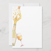 花びら&プロセッコシャンパエレガントニュブライダルシャワー 招待状 (裏面)