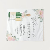 花びら&プロセッコシャンパンウェルカムサイン タペストリー (正面(横))