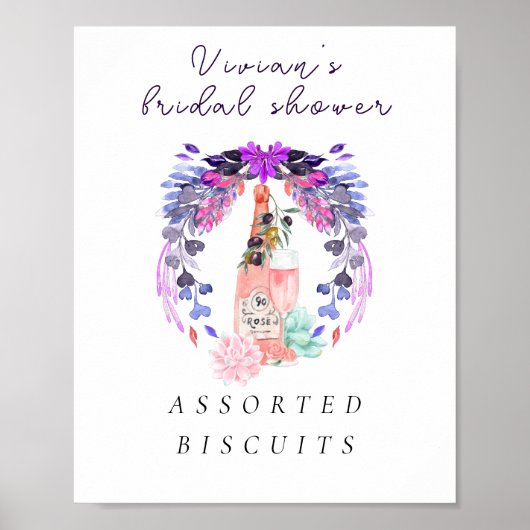 花びら&プロセッコシャンパンブライダルシャワー食品 ポスター (正面)