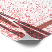 花びら&プロセッコバラ金ゴールドブライダルシャワー歓迎 ポスター (角)