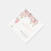 花びら&プロセッコピモダンンクフローラブライダルシャワー スタンダードカクテルナプキン (角)