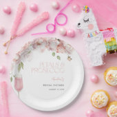 花びら&プロセッコピモダンンクフローラブライダルシャワー ペーパープレート (パーティー)