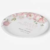 花びら&プロセッコピモダンンクフローラブライダルシャワー ペーパープレート (アングル)