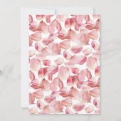 花びら&プロセッコピモダンンクフローラブライダルシャワー 招待状 (裏面)