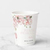 花びら&プロセッコピモダンンクフローラブライダルシャワー 紙コップ (裏面)