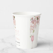 花びら&プロセッコピモダンンクフローラブライダルシャワー 紙コップ (右)