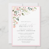 花びら&プロセッコピンクエレガントフローラシャワー 招待状 (正面)