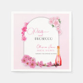 花びら&プロセッコフローラアーチサマーブライダルシャワー スタンダードカクテルナプキン (正面)