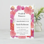 花びら&プロセッコフローラアーチサマーブライダルシャワー 招待状 (スタンド正面)